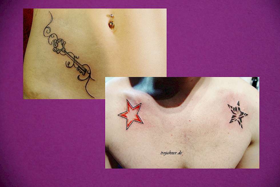 Bild Schlüssel Sterne Tattoo dresden