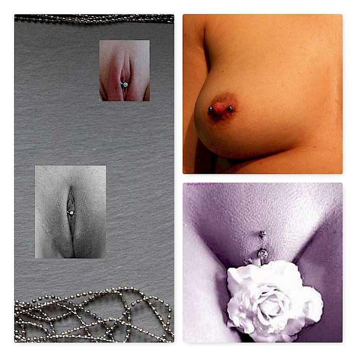 Klitorisvorhautpiercing, Christinapiercing, Brustwarzenpiercing bzw. Nippelpiercing, Intimpiercing Frau Bild Fragen und Antworten
