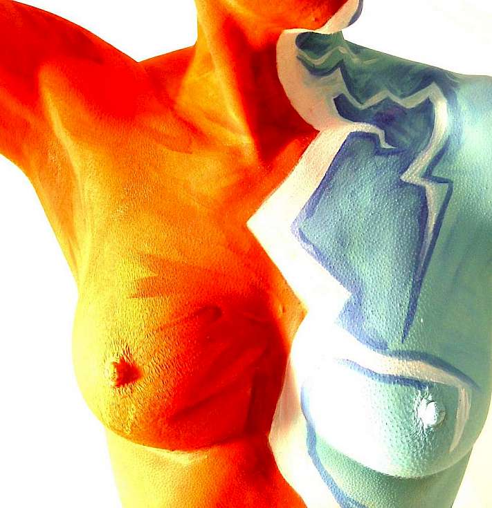 Bodypainting Bild Fragen und Antworten Bodypainting