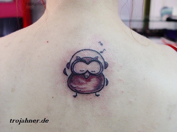 Bild Comic Eule Tattoo Dresden Tattoostudio