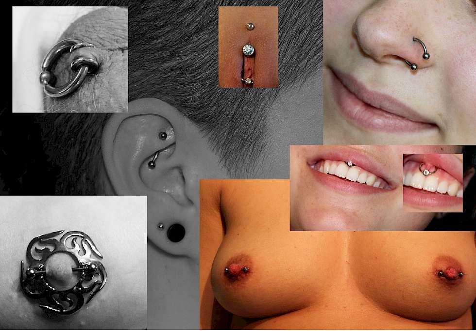 Brustwarzenpiercing, Lippenbändchenpiercing, Klitorispiercing, KvH, Ohrpiercing, Hodenpiercing, Intimpiercing Bild Fragen und Antworten