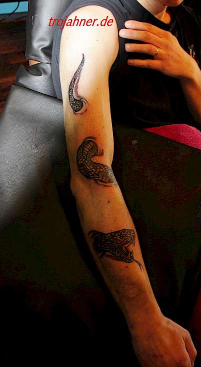 Bild Tattoo Schlange 3D Arm