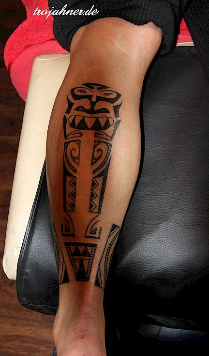 Bild Maori Tattoo Bein