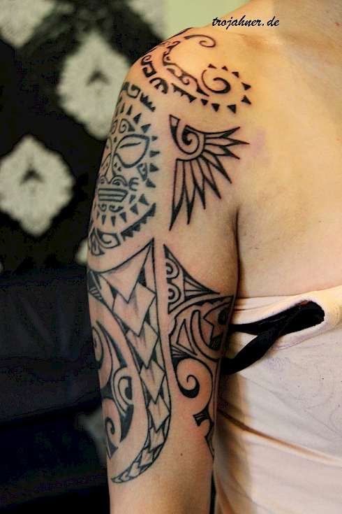 Bild maori Tattoo polynesische Tätowierung