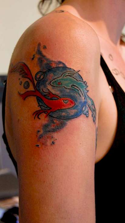 Bild Jin und Yang Tattoo Fische Armtattoo