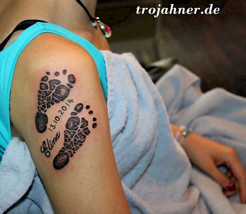 Bild Fußabdruck Tattoo Abdruck Fuß