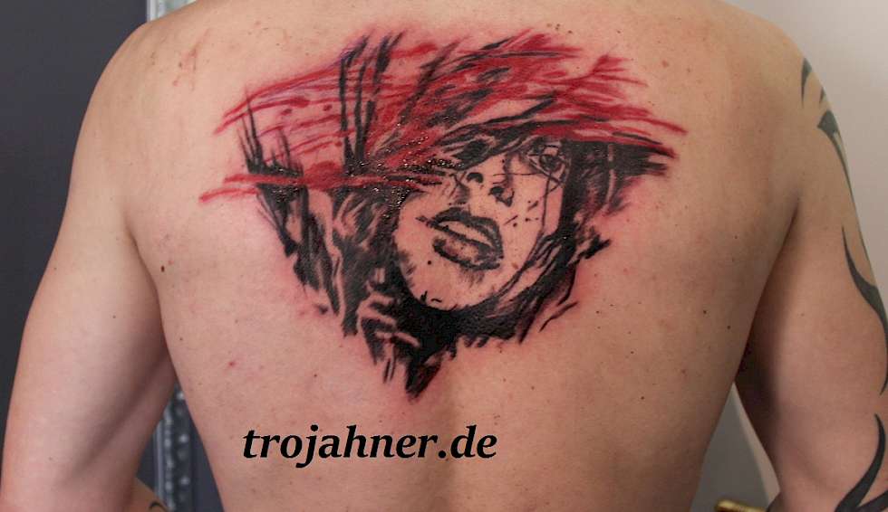 Bild watercolor watercolour abstrakt gesicht visage Tattoo