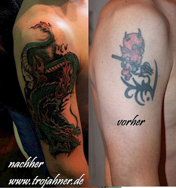 Bild Cover up Tattooüberdeckung Tätowierung überarbeiten  überdecken