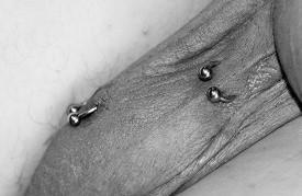 Hodensack piercing
