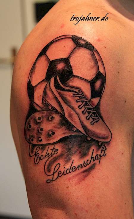 Bild Fußball Tattoo Sportschuhe Turnschuhe