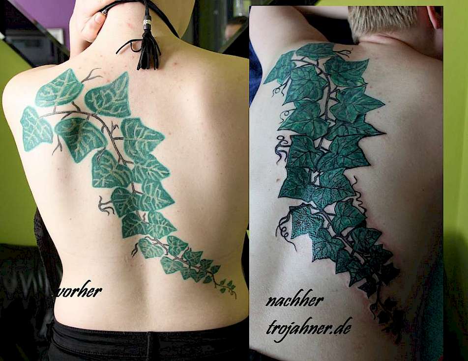 Efeu Cover up Renovierung von Tattoo Tätowierung « Trojahner
